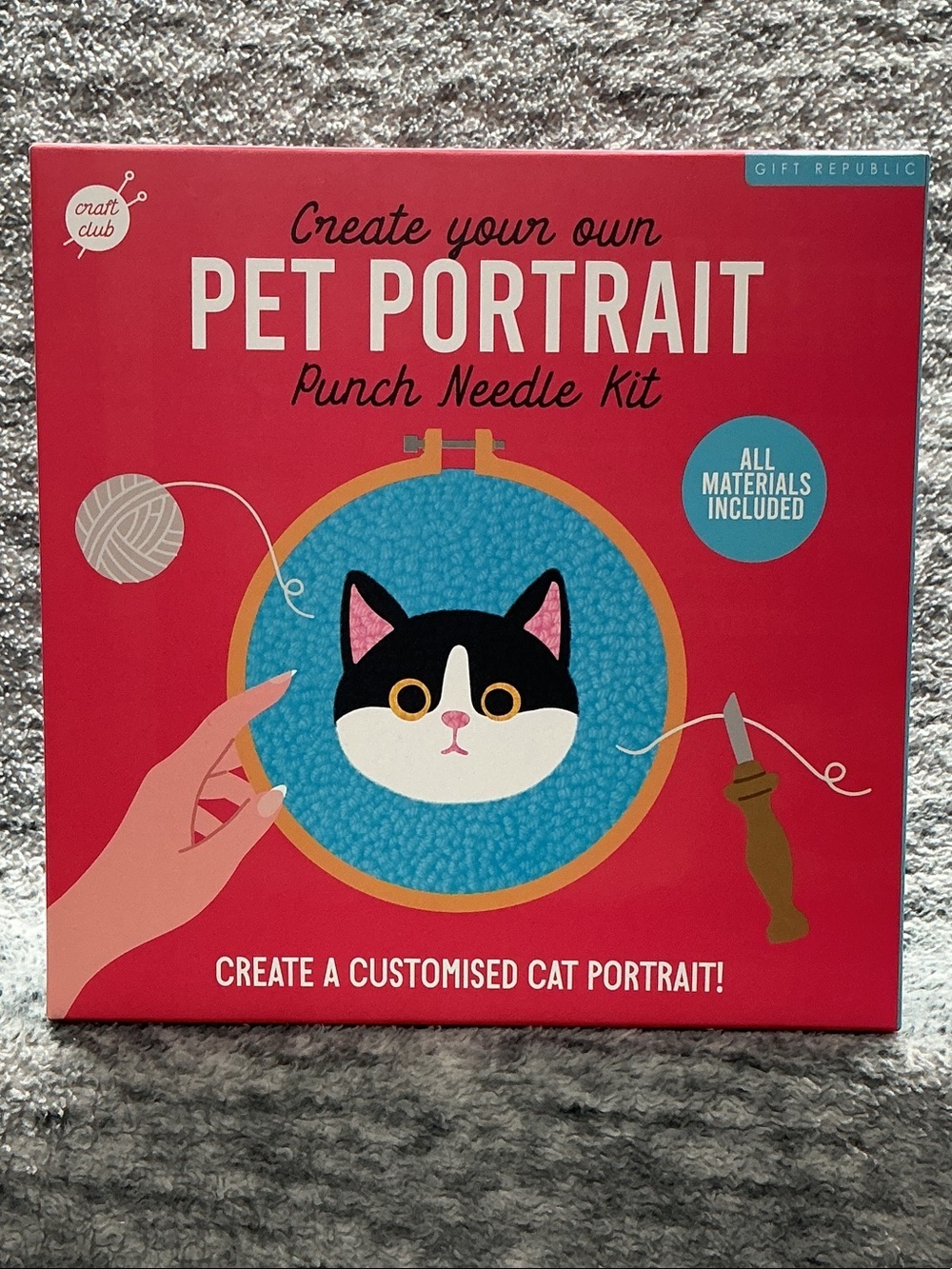 NWT punch needle kit pet portrait